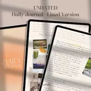 undated minimalist diary