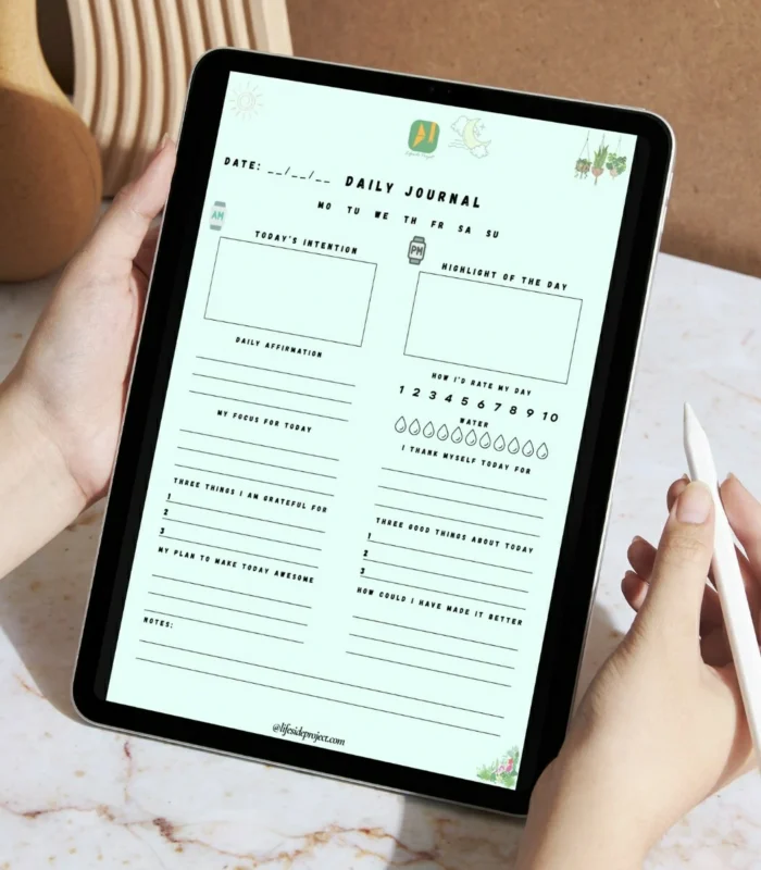 Verdant Series: Minimalist Digital Daily Journal for iPad Pro 10.9" &amp; iPad Pro 11" - Lifeside ...