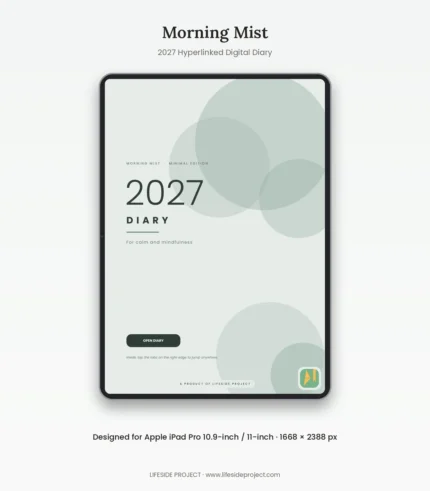 Morning Mist – 2027 Digital Diary – iPad Pro 10.9 / 11